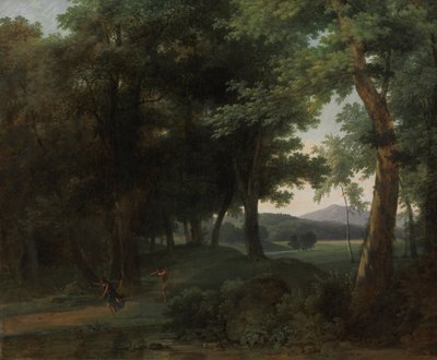 Apollo ve Daphne ile Bir Orman, 1810. by Jean Victor Bertin