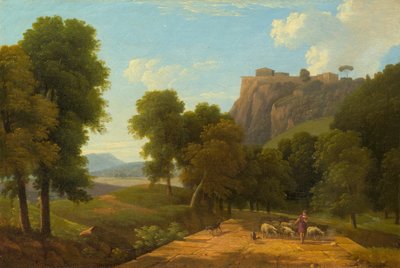 sürüsü ile çoban by Jean Victor Bertin