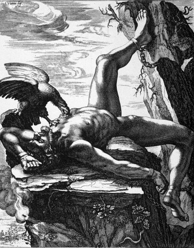 Zincirli Prometheus - De Marolles İlham Perileri tapınağının resimlerinde. Paris by Jean Warin