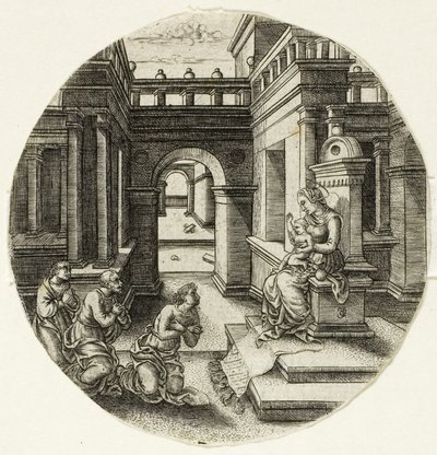 Bir Sunak Üzerinde Oturan Bakire by Jean de Gourmont