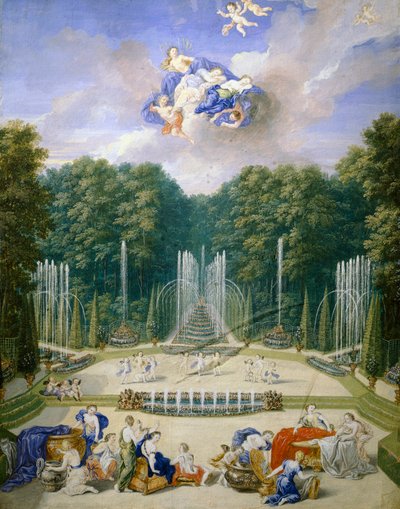 Fransa, Versay, Bahçelerde su oyunları, Jean Cotelle by Jean the Younger Cotelle