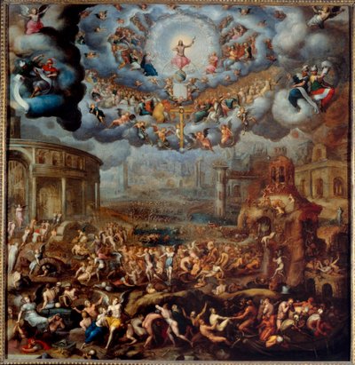 Son Yargı Tablosu Jean Kuzen Oğlu (1522-1594) 16. yüzyıl Güneşi. 1,45x1,42 m by Jean the Younger Cousin