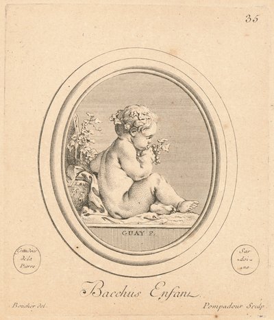 Bacchus enfant by Jeanne Antoinette Poisson, marquise de Pompadour after François Boucher after Jacques Guay