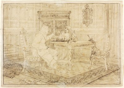 "Satranç Oyuncuları" taslağı by Jefferson David Chalfant