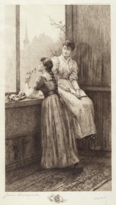 İsimsiz (Pencerede İki Kız) by Jennie Augusta Brownscombe