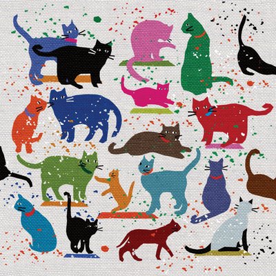 Kedi Sevgisi, 2022 (karma teknik) by Jenny Frean