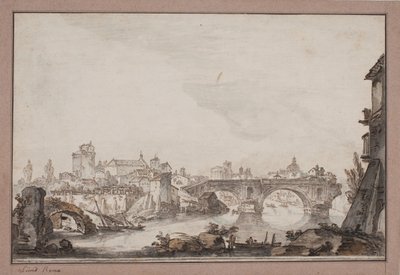 Capriccio med b.a. Kırık köprü. Roma by Jens Petersen Lund