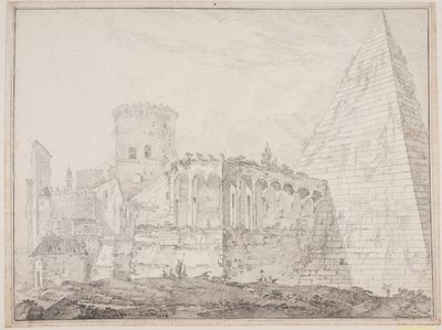 Cestiuspyramiden ve Porta S. Paulo by Jens Petersen Lund