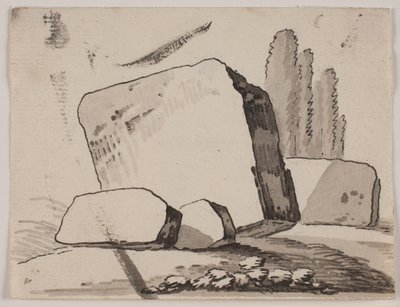 Harabe parçaları ve selvi by Jens Petersen Lund