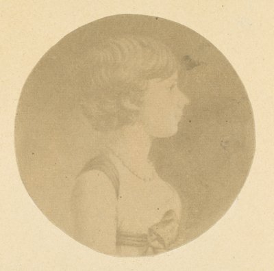 Profildeki Bir Kızın Mezzotint portresi, The St. Memin Collection of Portraits, 1862. by Jeremiah Gurney