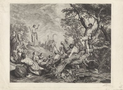 Vaftizci Yahya vahşi doğada iyi haberi duyuruyor by Jeremias Falck