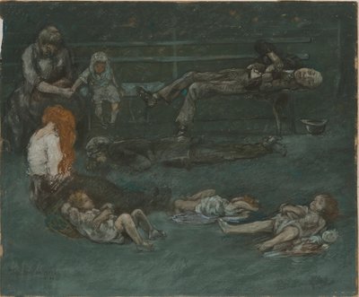 Geceleri Park Bankı, 1909. by Jerome Myers