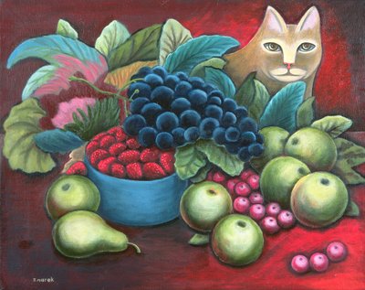 kedi ve meyve by Jerzy Marek