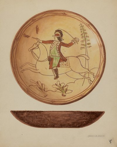 Pa. Alman Pasta Tabağı, c. 1937. by Jessica Price
