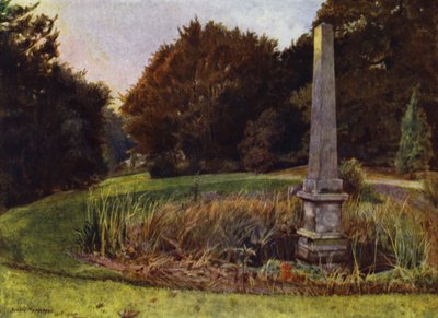 Chiswick Evi, Havuzdaki Dikilitaş (renkli taş) by Jessie MacGregor