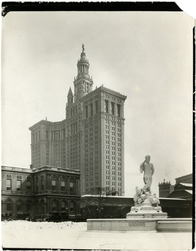 Belediye Binası ve Belediye B'l'g NY, New York, ABD, c.1914-25 (jelatin gümüşü fotoğraf) by Jessie Tarbox Beals