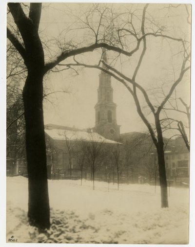 Park Street Kilisesi, Boston, ABD, c.1902-10 (jelatin gümüşü fotoğraf) by Jessie Tarbox Beals