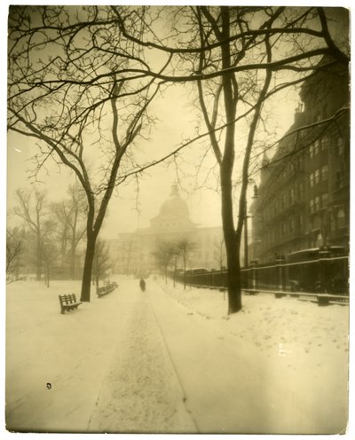 State House, Storm, Boston, ABD, c.1902-10 (jelatin gümüşü fotoğraf) by Jessie Tarbox Beals