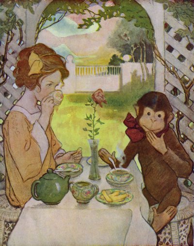 Güzellik ve canavar (renkli taş) by Jessie Willcox Smith