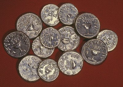Bir şekel yığını, Herodian Jerusalem, MS 66-70 dolayları (gümüş) by Jewish School