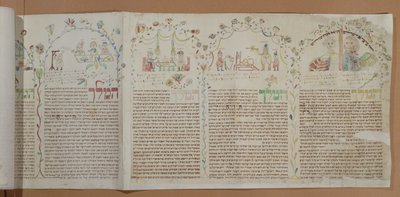 Esther Kitabı, c.1793 (kağıt üzerinde mürekkep ve wc) by Jewish School