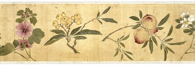 One Hundred Flowers, 1929 (colour on silk) by Jiayan Chen