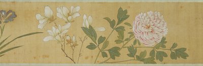 One Hundred Flowers, early 17th century (painted silk) (detail: see also 207347-58) by Jiayan Chen