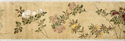 One Hundred Flowers, early 17th century (painted silk) (detail: see also 207347-58) by Jiayan Chen