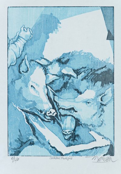 Savurgan Domuzlar, 2015 (gravür) by Jim Monson