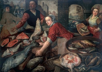 Fischmarkt. 1570 by Joachim Beuckelaer
