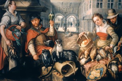 egzotik hayvan satıcısı by Joachim Beuckelaer