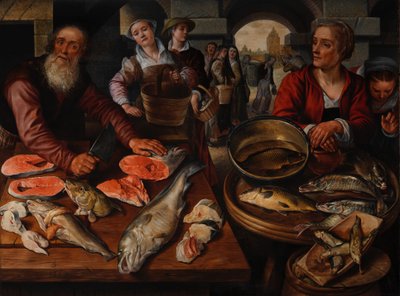 Balık Pazarı, 1568 (Baltık meşesi üzerine yağlı boya) by Joachim Beuckelaer