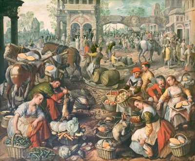 Pazar meydanı, Joachim Beuckelaer (tuval üzerine yağlıboya) by Joachim Beuckelaer