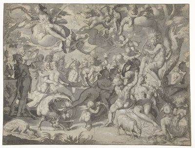 Peleus ve Thetis'in Düğünü by Joachim Wtewael or Utewael