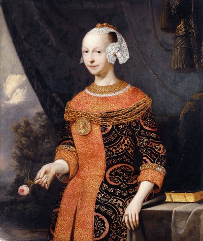 Anne, Marquise de Basville olarak tanımlanan bir Hanımefendinin Portresi, by Joachim or Luhne Luhn