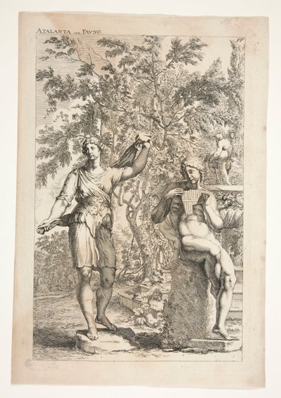 Atalanta ve Faun by Joachim von Sandrart