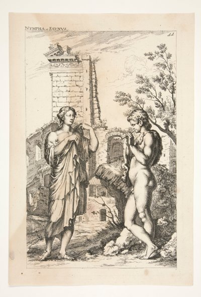Diane de Gabies ve Faun by Joachim von Sandrart