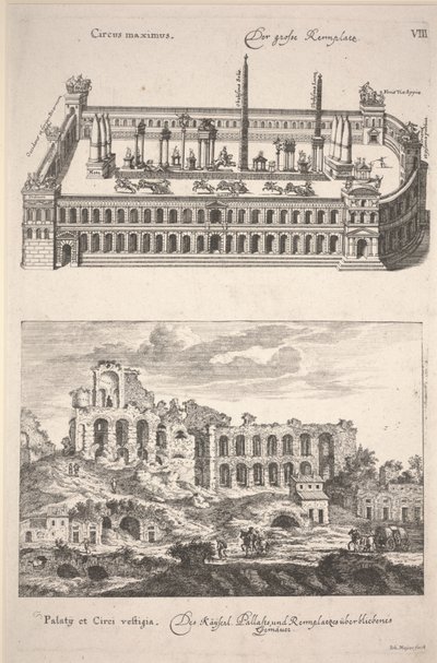 Joachim von Sandrart'ın "Des Alten und Neuen Roms Grosser Schau-Platz" adlı eserinden illüstrasyon by Joachim von Sandrart