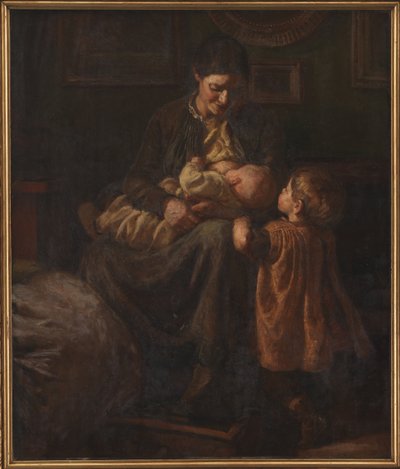 Sanatçının iki çocuklu eşi by Joakim Frederik Skovgaard