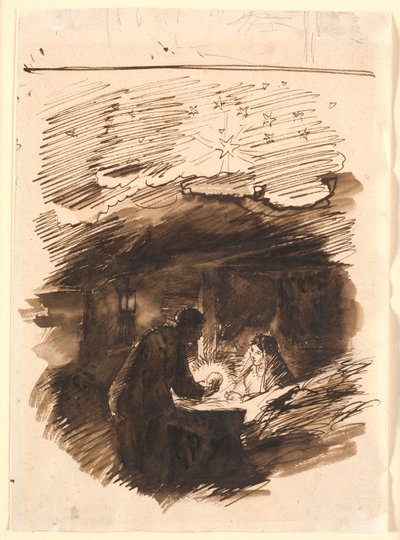 "Noel Arifesi" taslağı by Joakim Frederik Skovgaard
