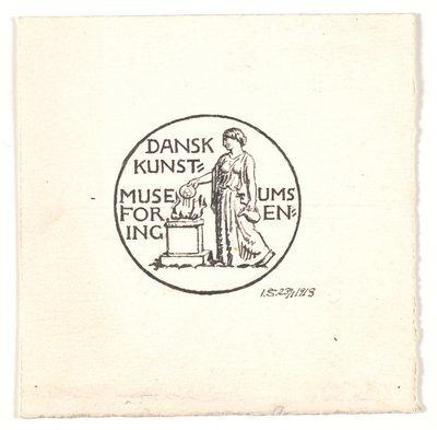 Danimarka Müzeler Sanat Derneği için taslak skeç by Joakim Frederik Skovgaard
