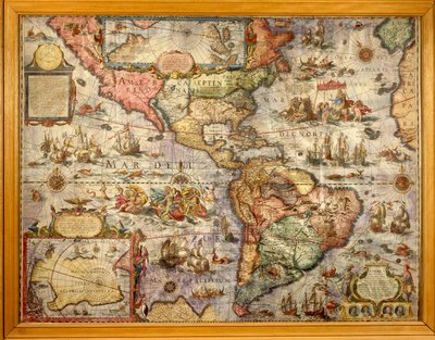 Joan Blaeu tarafından oluşturulan Amerika Haritası by Joan Blaeu