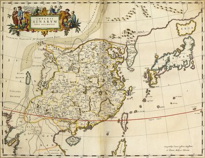 "Atlas Maior Sive Cosmographia Blaviana"dan Çin Haritası, 1662 by Joan Blaeu