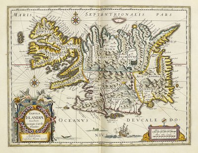"Atlas Maior Sive Cosmographia Blaviana"dan İzlanda Haritası, 1662 by Joan Blaeu