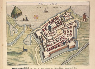 Nettuno Haritası, şehirlerin tiyatrosundan ve İtalya