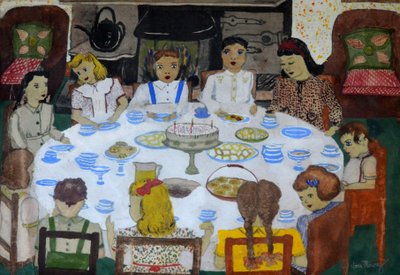 Çocuk Partisi, 1947 (guaj) by Joan Thewsey