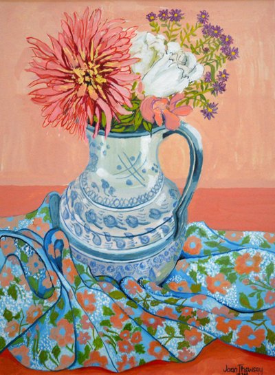 Yıldızçiçekleri, Güller ve Michaelmas Papatyaları, 2000, by Joan Thewsey