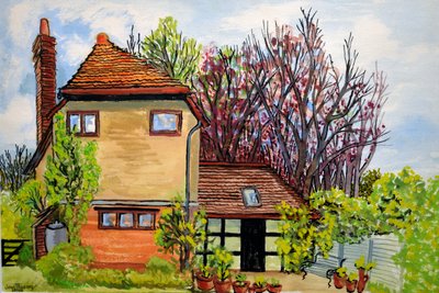 Rose Cottage, Cookham, Lord Astors Çiftliği Cliveden, 2009 by Joan Thewsey