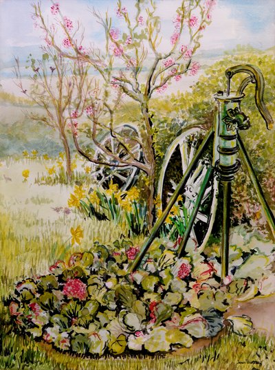 Bahçe Pompası, 2010, suluboya by Joan Thewsey