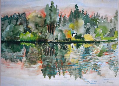 Gün Batımında Göl, Bremes les Ardres, 2000, by Joan Thewsey